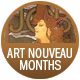 Art Nouveau Months badge