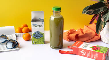 Morning matcha prepared in traditional and convenient formats on a kitchen counter