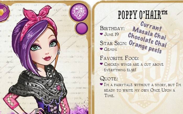 Ever After High Through the Woods Poppy OHair 