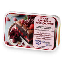 Straw-Raspberry Rose Brownie sample blend
